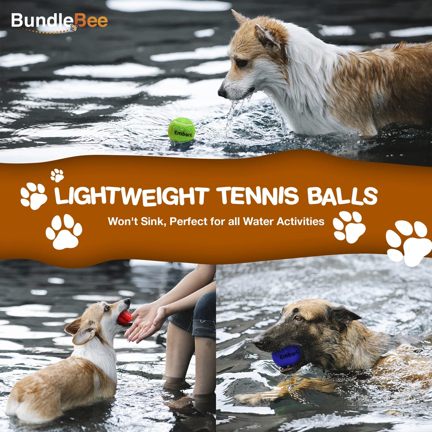 Petite Paws Colorful Squeaky Tennis Balls for Large Dogs and Puppies - 2.5 Inch - 12 Pack - Dog Training Toys for Positive Reinforcement, Interactive Squeaker Ball To Engage Attention Outside, Ball Launcher Fetch