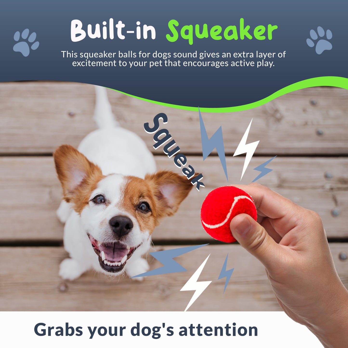 Petite Paws Squeaky Mini Tennis Balls for Small Dogs Puppy - 1.5 Inch - Dog Toys for Small Dogs, Training Positive Reinforcement, Interactive Fetch Tiny Squeaker Balls for Ball Launcher