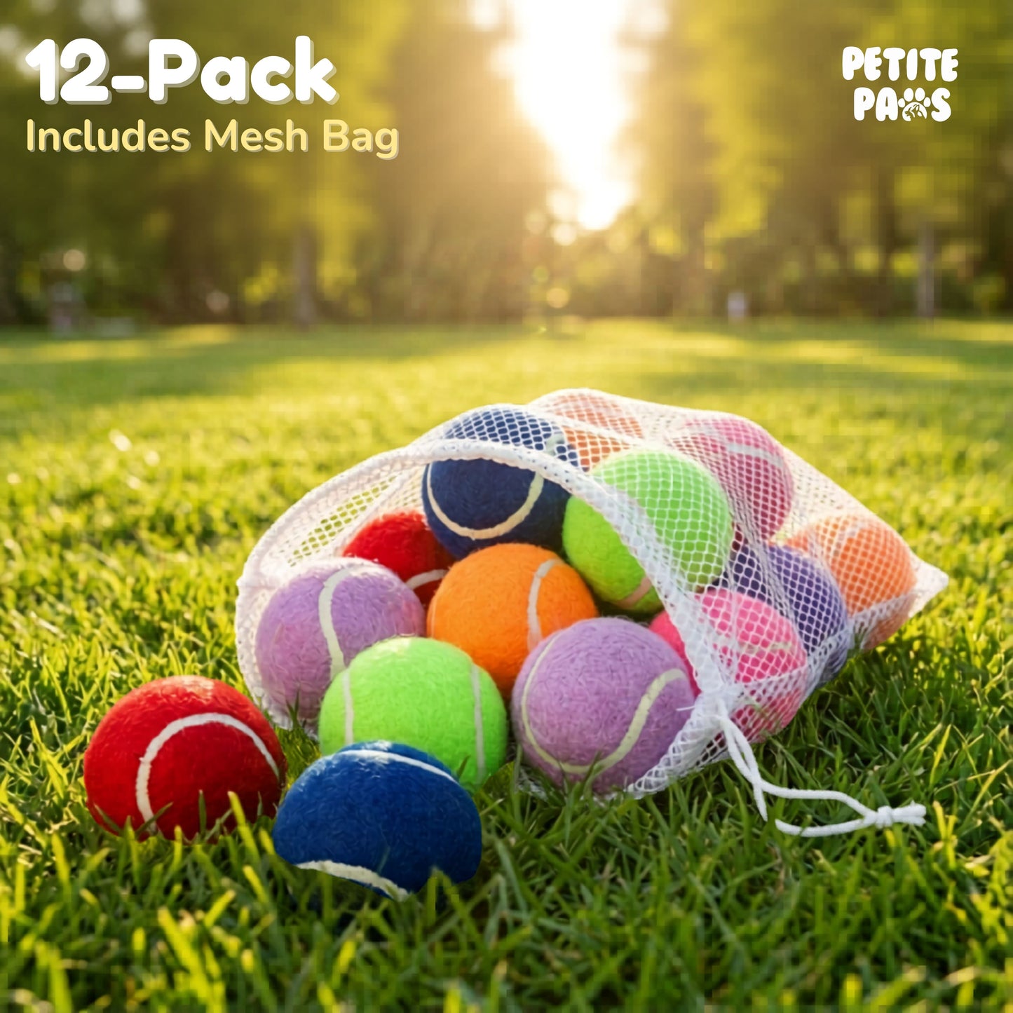 Squeaky Mini Tennis Balls for Small Dogs Puppy
