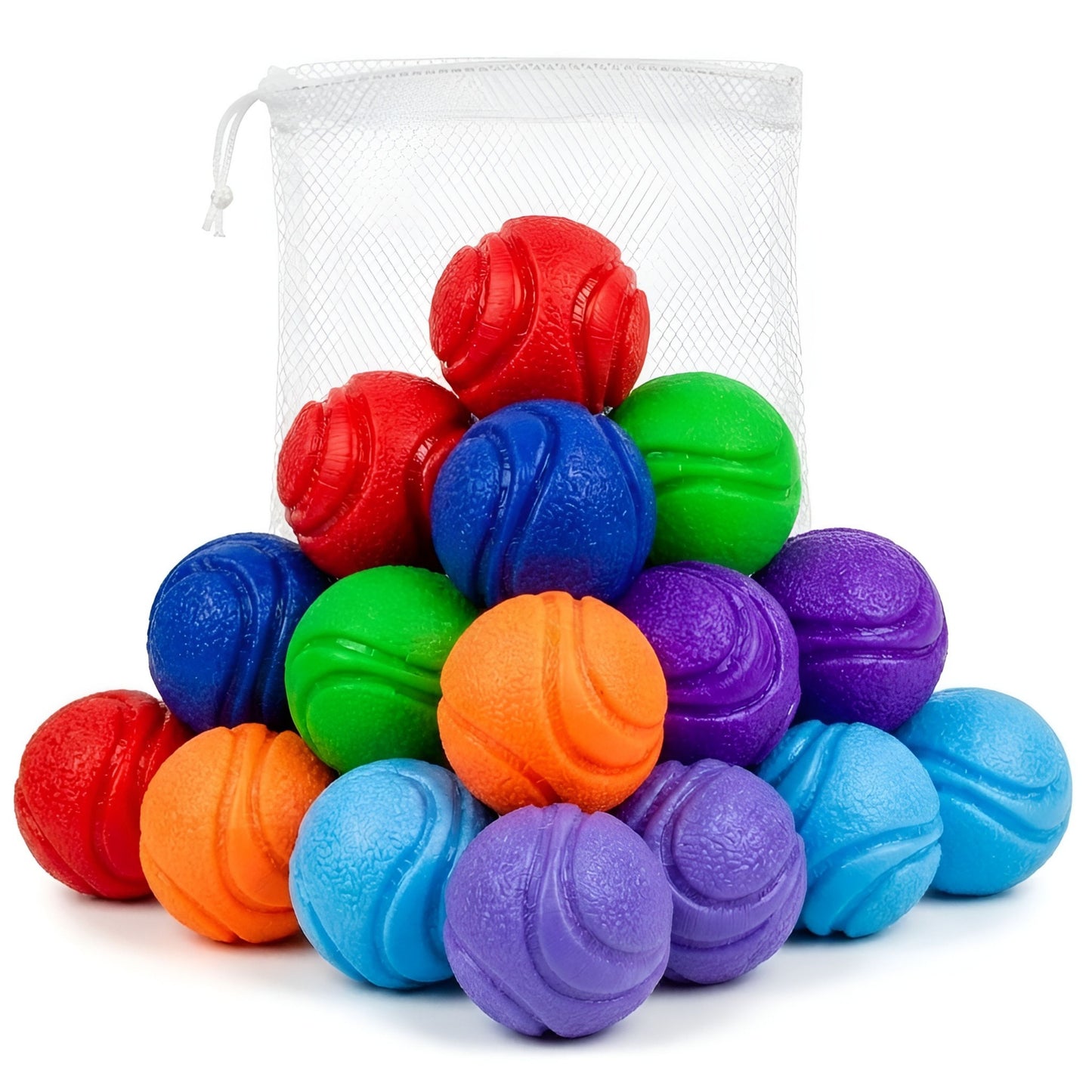 SuperFetch Dog Balls 1.5 Inch - Small Rubber Fetch Balls