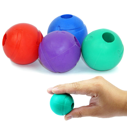 Petite Paws Balls for Aggressive Chewers - Small Dogs and Puppies Indestructible Rubber Dog Chew Toys Bulk for Miniature Toy Breeds