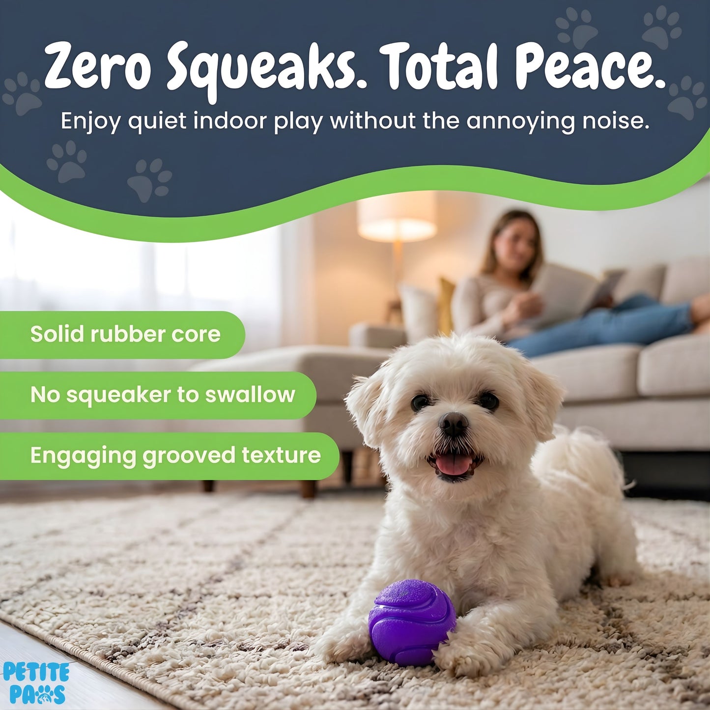 SuperFetch Dog Balls 1.5 Inch - Small Rubber Fetch Balls