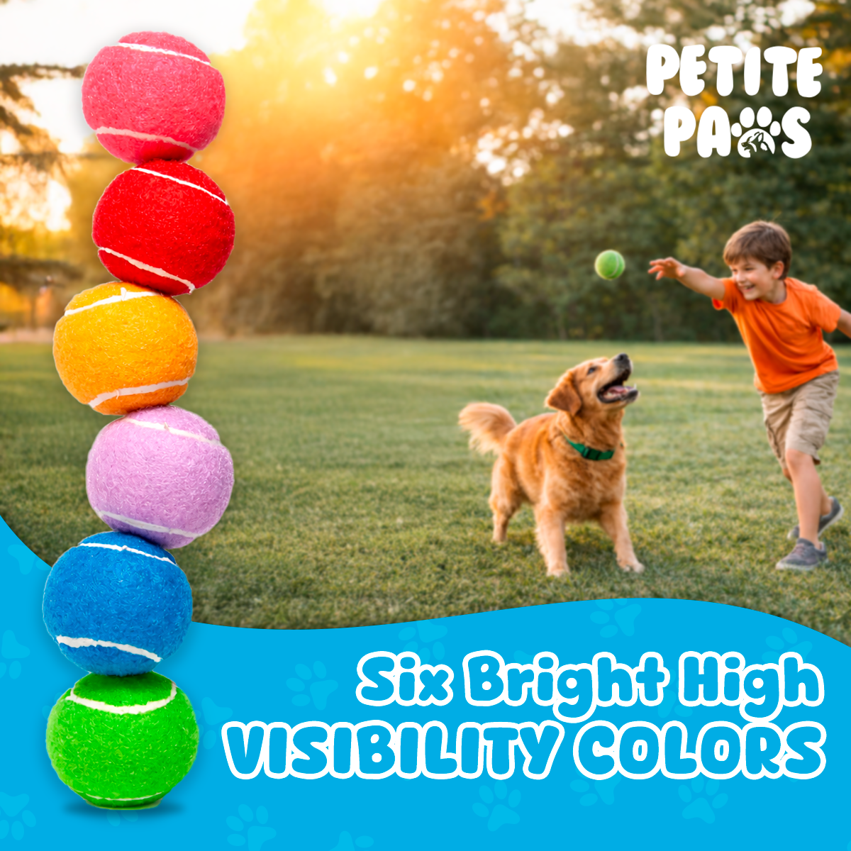 Colorful Squeaky Tennis Balls for Large Dogs and Puppies